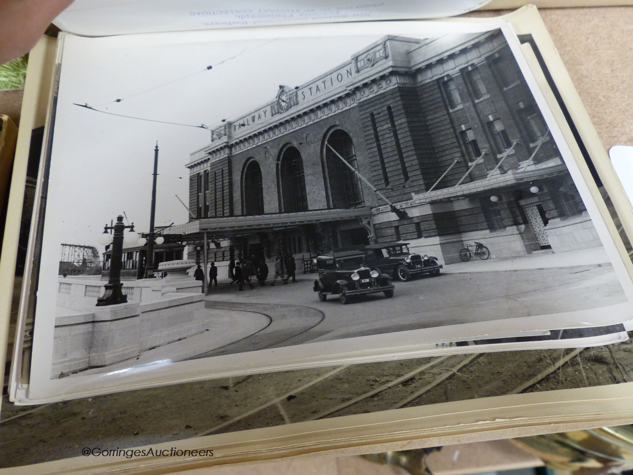 A collection of railway related photographs